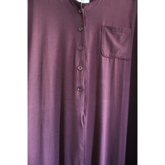 Asimoon NWT Maroon Red Buttoned Short Sleeve Tunic Medium - Picture 3 of 6